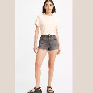 Levi's 501® Original Fit High Rise Denim Shorts Black Size 29 NEW NWT